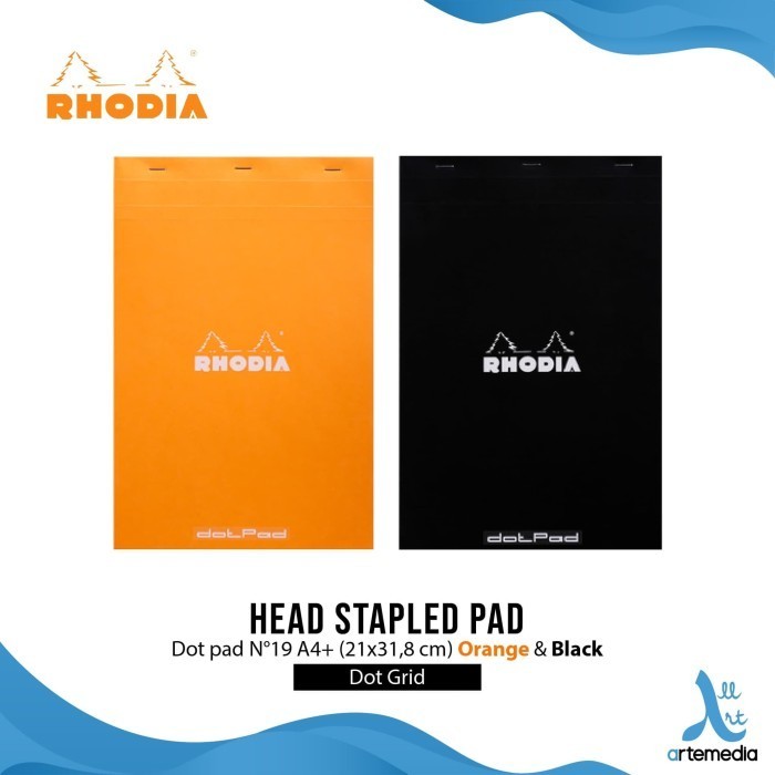 

Buku Catatan Rhodia A4 Plus Head Stapled Pad N19 Notepad HRG DISKON
