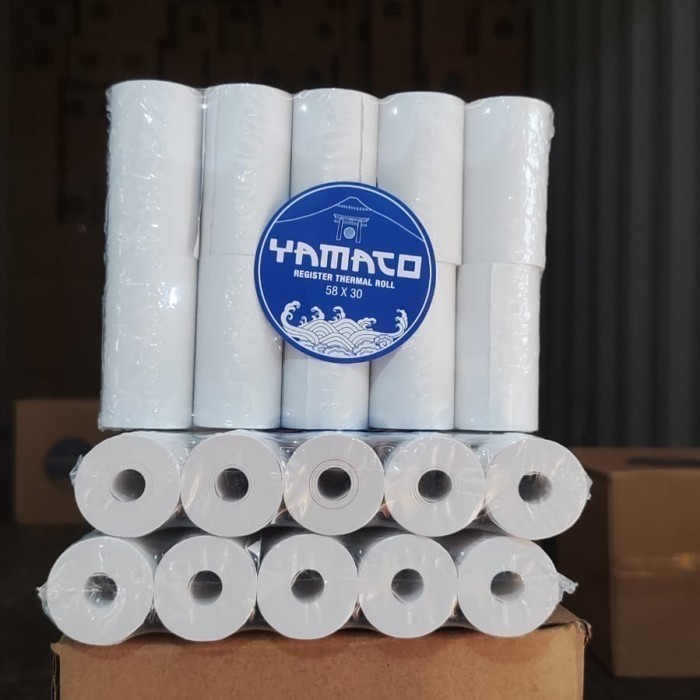 

Paket Thermal Paper Roll / Kertas Termal 57X30 Kaspaper 100Roll/1Dus