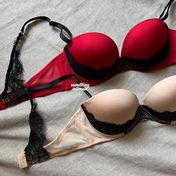 Wacoal Luludi LIZET Plunge Cup Bra Pushup Bra Bh Busa Tebal Push Up TRM