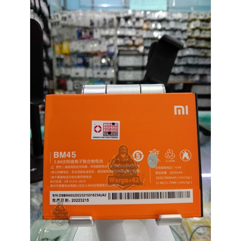 Baterai Baterry Original Xiaomi BM45 & BM-45 Type Hp Redmi Note 2 Batre Ori Redmi