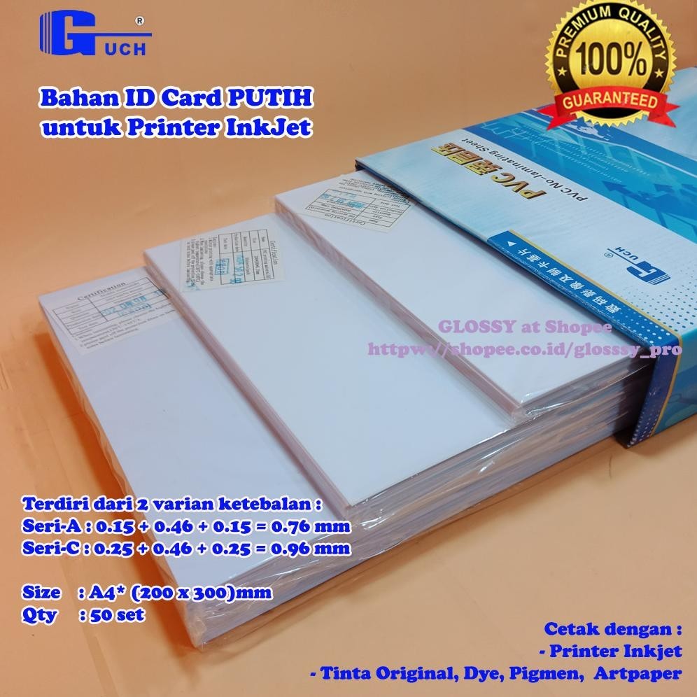 

Banyak Promooo !!! Pvc Bahan Id Card Guch Putih