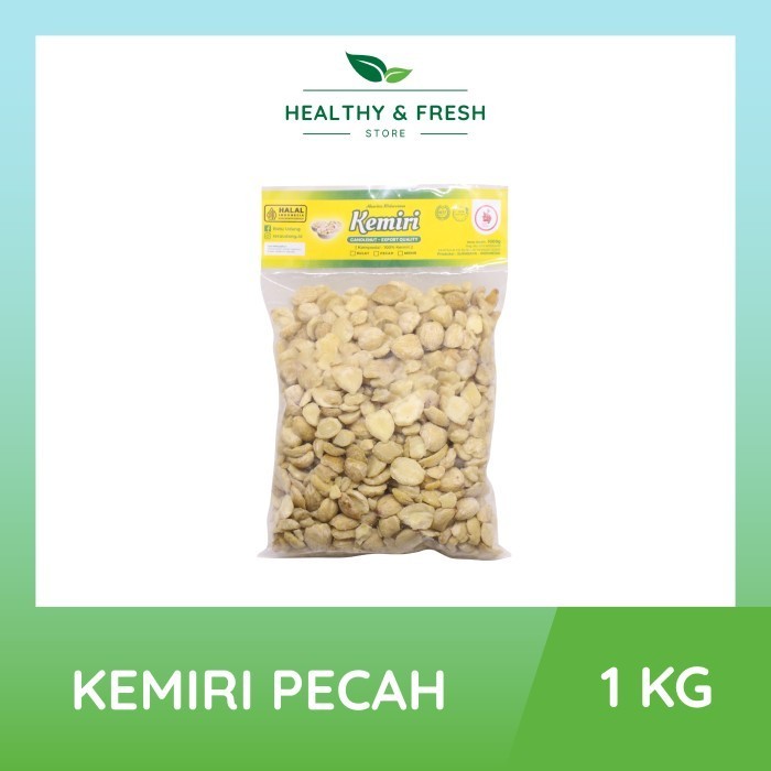 

Kemiri Pecah Kemasan 1 Kg Cap Ratu Udang Indonesia Split Candlenut