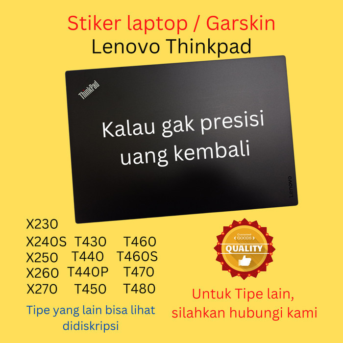 stiker laptop atau garskin laptop lenovo thinkpad