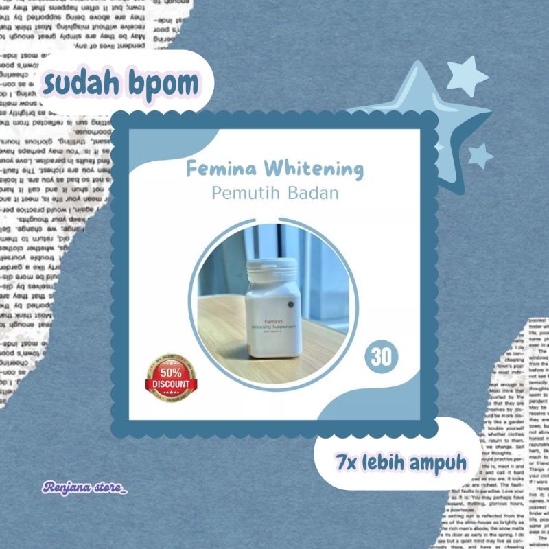 Pemutih badan // Femina whitening booster original suplemen pemutih badan