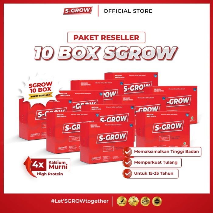 S-Grow Paket Reseller - 10 Box S-Grow