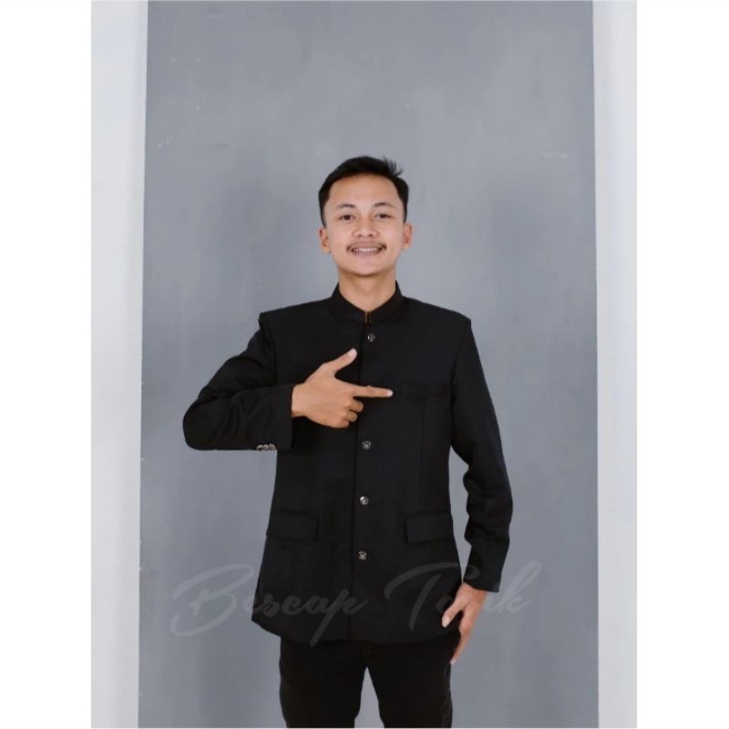 bescap Tasik | Jasko Polos Motif Saku Tutup Jasko Premium Jas Koko Pria Dewasa Jasko polos Hitam Put