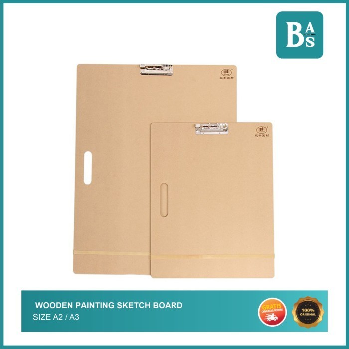 

Wooden Painting Sketch Board / Papan gambar kayu