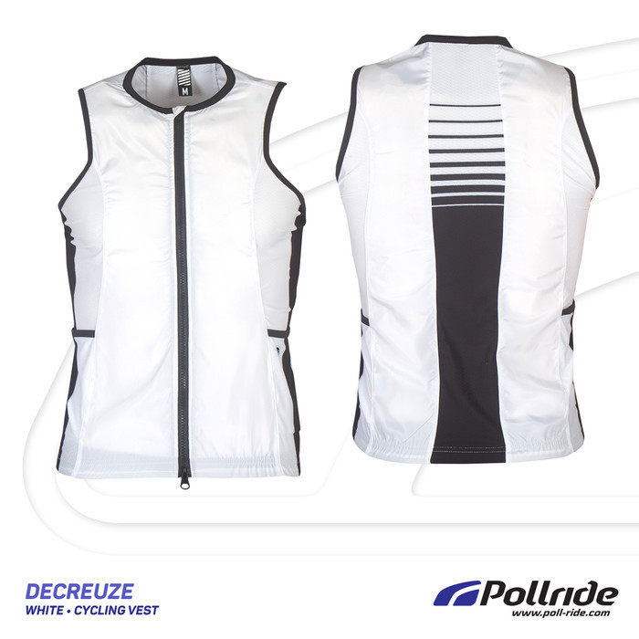 Calaca - Vest Rompi Gowes Sepeda Merk Pollride Decreuze White