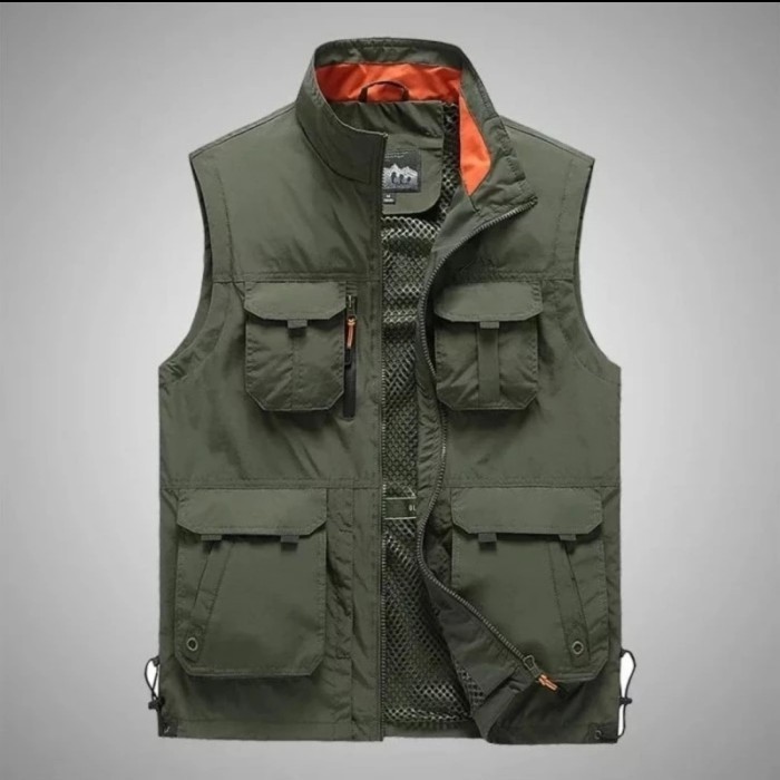 Calaca - Rompi Vest Pria Lapangan Outdoor Motor Kasual Big Size Sampai 8Xl