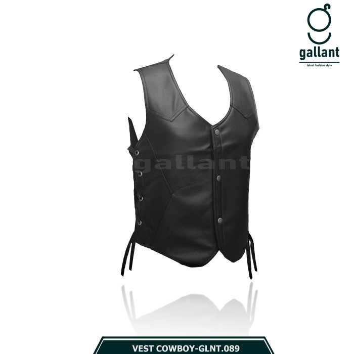 Calaca - Rompi Kancing Pria Vest Bikers Leather Mens Elegant.089
