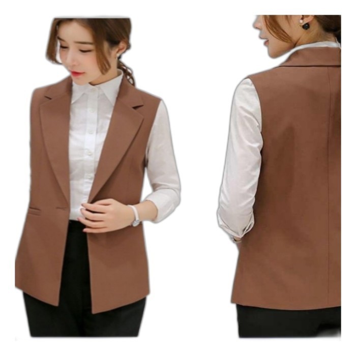 Calaca - Rompi Vest Blazer Wanita Murah Vest Wanita Blazer Tanpa Lengan