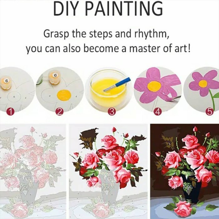 Diy Painting By Number Bts 50X40Cm K-Pop Bangtan Korea Bts Close Up