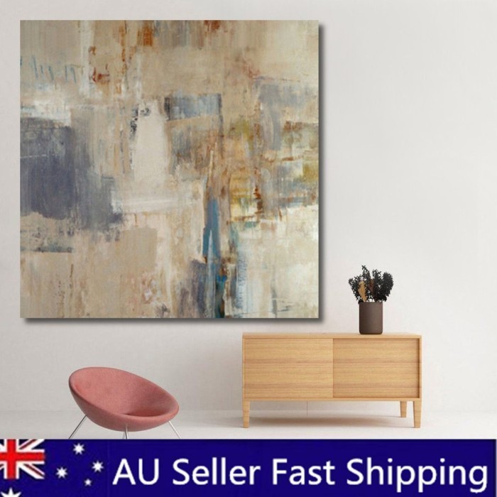 Delta Lukisan Kanvas Desain Guve-Modern Abstrak, Tanpa Bingkai