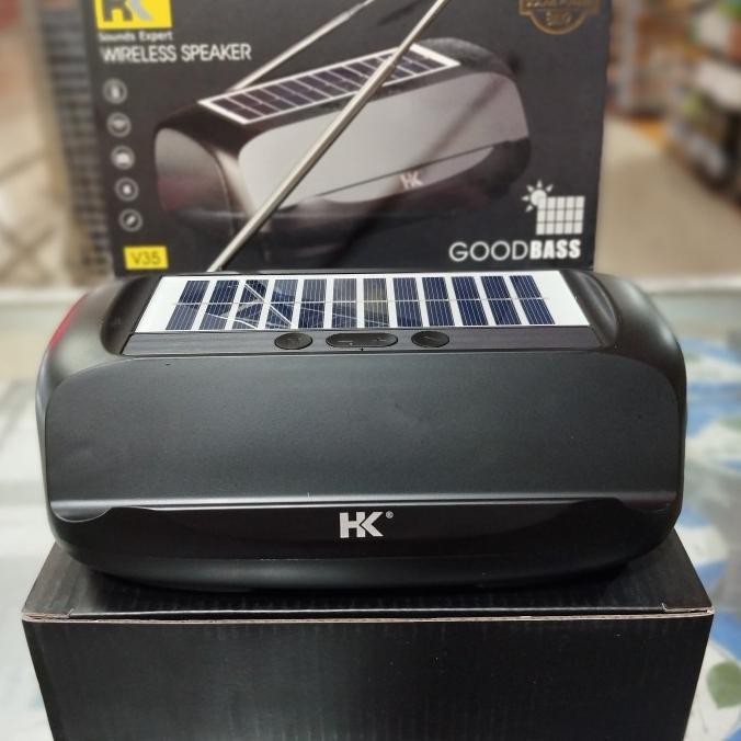 Speaker Bluetooth Solar Panel Portable Wireless Original Hk V35 Premium Berkualitas