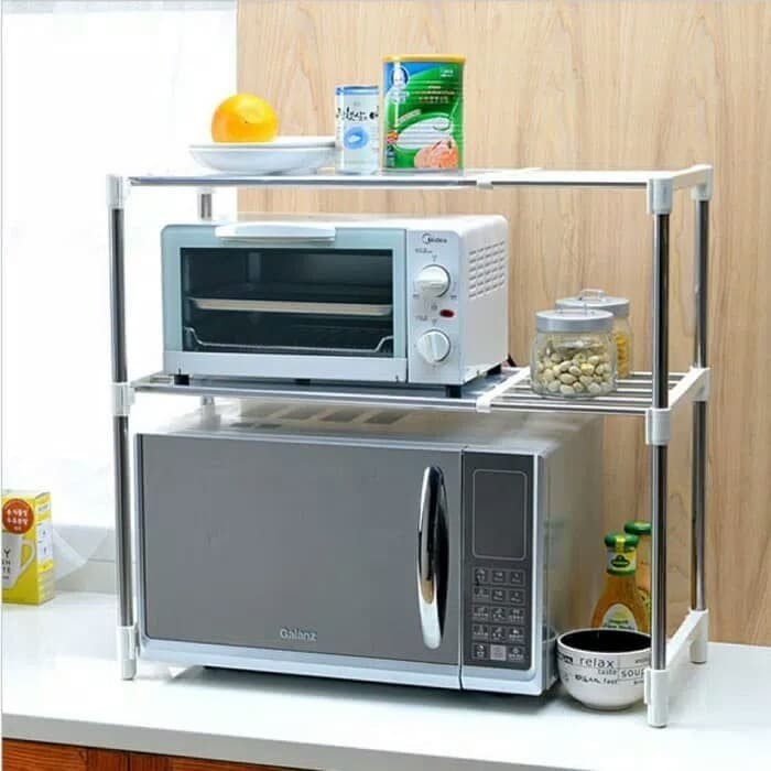 Rak Microwave / Oven Mini Rak Serbaguna Dapur 2 Layer