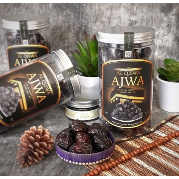 

HOT SALE Kurma Ajwa Al Qiswa Premium 500 gr Kurma Nabi AlQiswa Toples 500gr