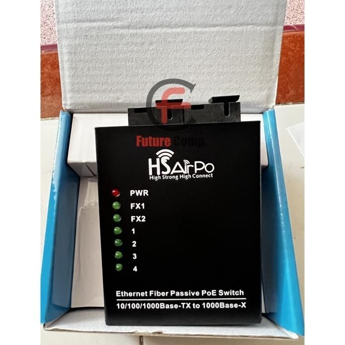 Hsairpo Cm2F4Eg Poe 2Fo 4Lan Media Converter Gigabit