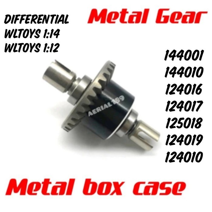 UPGRADE FULL METAL GEAR DIFFERENTIAL RC WLTOYS 1/14 1/12 DIFF 124019