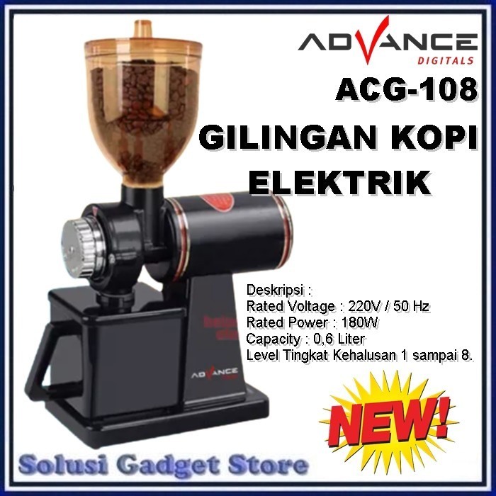 Coffee Mill Grinder Advance Acg-108 Mesin Giling Kopi Elektrik Acg108