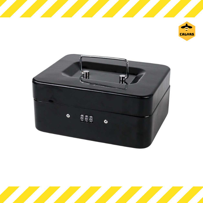 Ready Kotak Besi Brankas Uang Kasir Tempat Penyimpanan Cash Password Lock