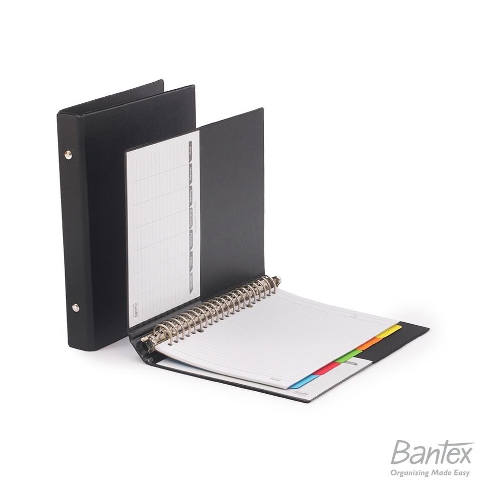 

BANTEX BINDER NOTE A5 20 RING BESI LOOSE LEAF MULTIRING BINDER BLACK 1324 10 GASS