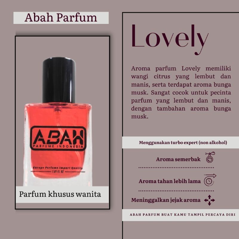 Abah Parfume parfum Lovely parfum wanita parfum tahan lama