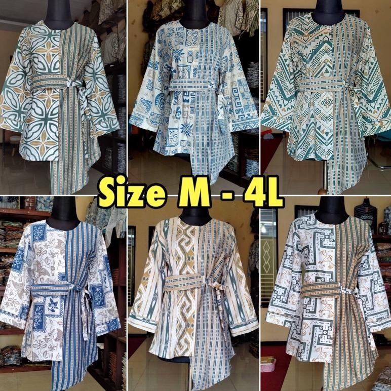 New Batik Wanita Modern Terbaru 2022 Kerja Lengan Panjang Pendek Kantor