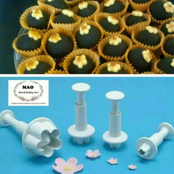 

IS308 CETAKAN CUTTER FONDANT CLAY BENTO KUE KERING COOKIES BUNGA FLOWER STOK TERBATAS