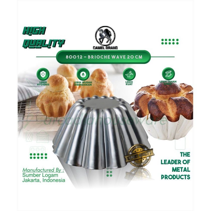 

SH840 Cetakan Kue - Cetakan Pudding - Brioche wave 20 cm, Aluminium - 80012 TERMURAH