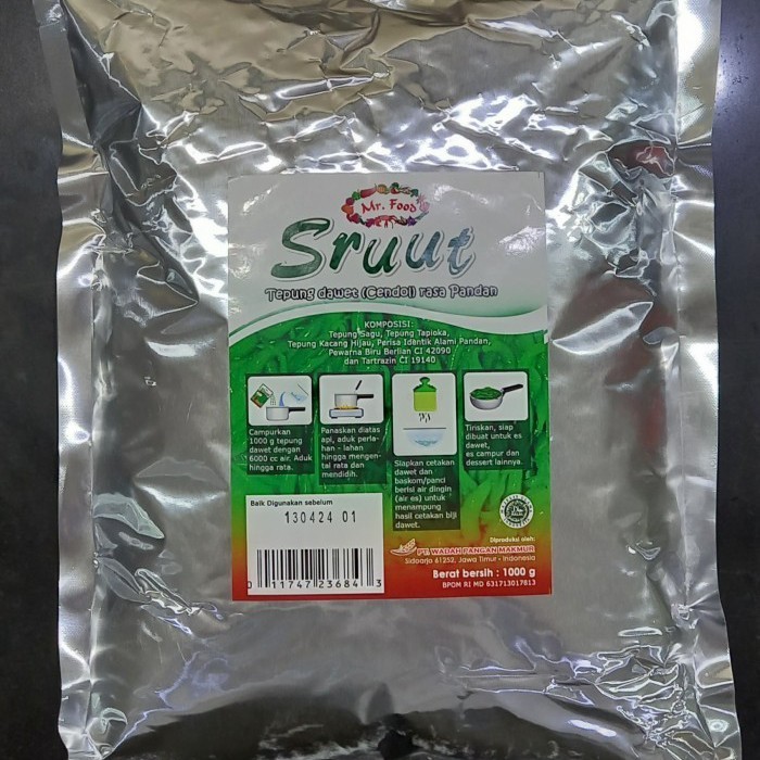 ZB559 Sruut Tepung Dawet Pandan 1 Kg PROMO
