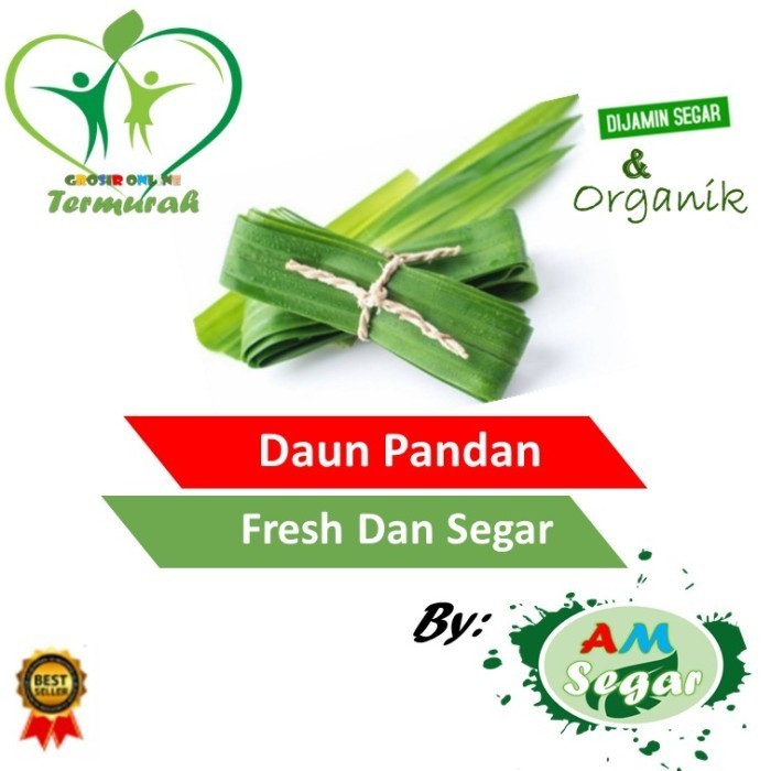 

PR525 Daun pandan wangi ORGANIK/ Pandan segar/ bahan untuk kolak/ masakan SALE