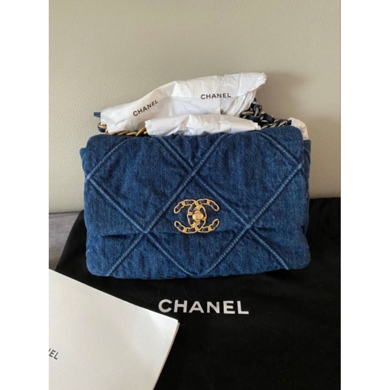 TAS BRANDED WANITA CH19 DENIM SHOULDERBAG