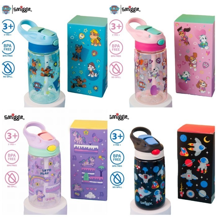 SMIGGLE BOTOL MINUM JUNIOR PAW PATROL, UNICORN, ASTRONOT/KADO/ORI