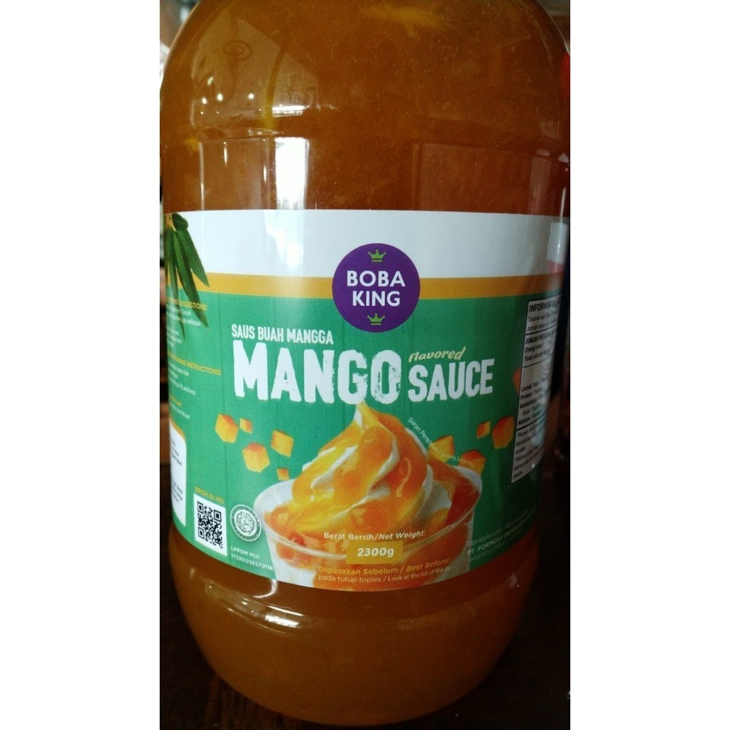 

Boba King Mango Manggo Sauce Jam / Saus Buah Mangga Topping 2300Gr