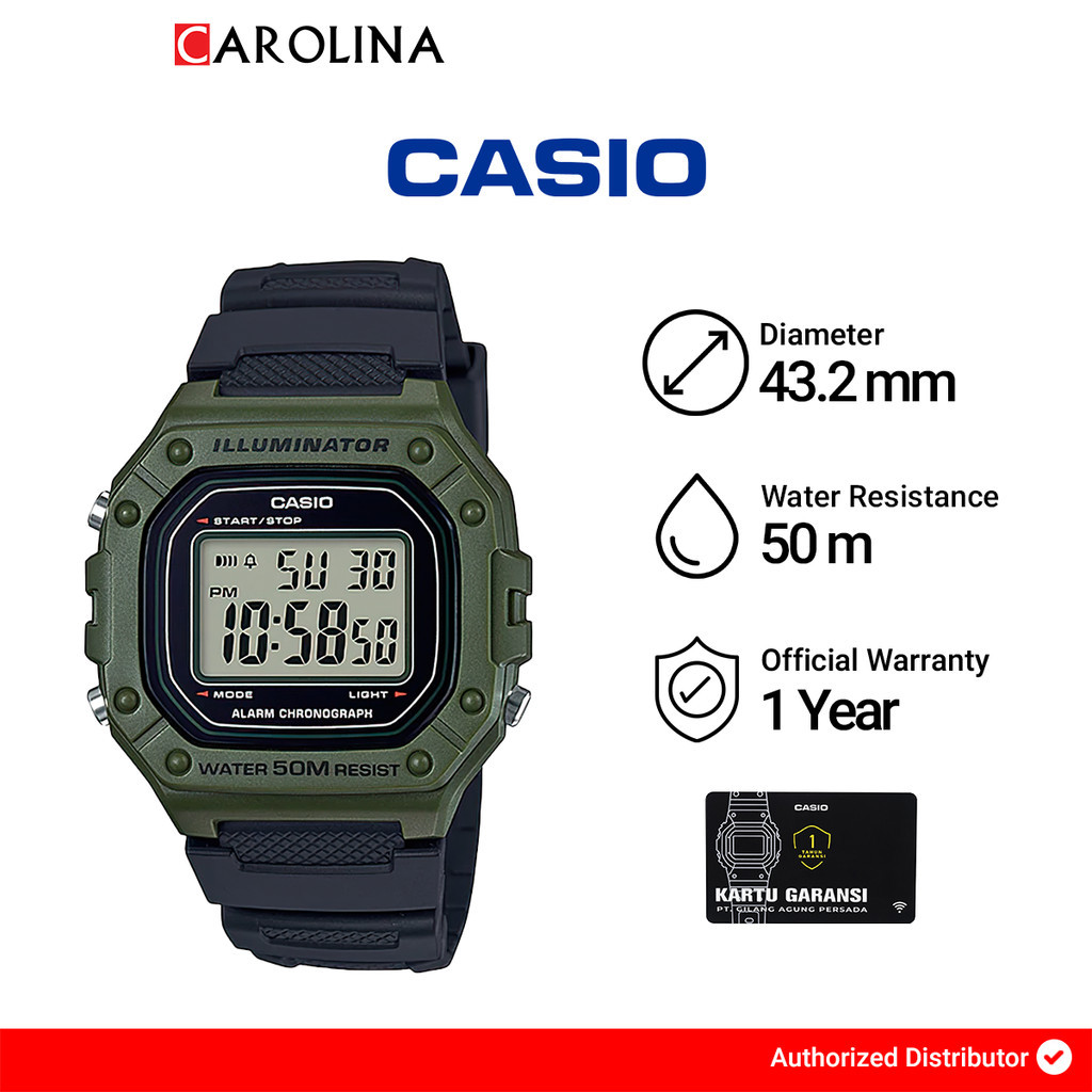 Jam Tangan Casio W-218H-3A