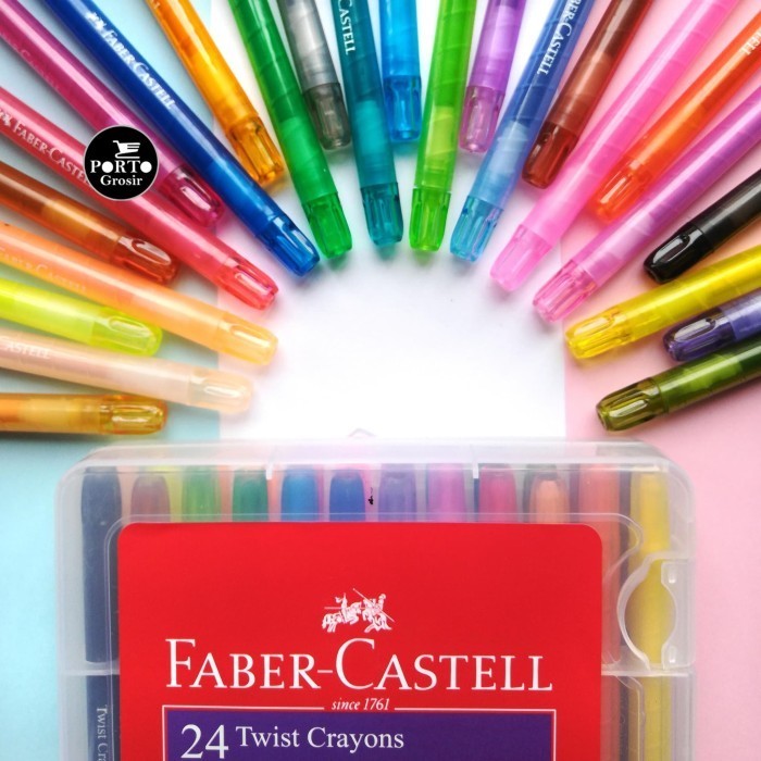 

Faber Castell Twist Crayon Krayon Putar 24 Warna -Anza Wahda