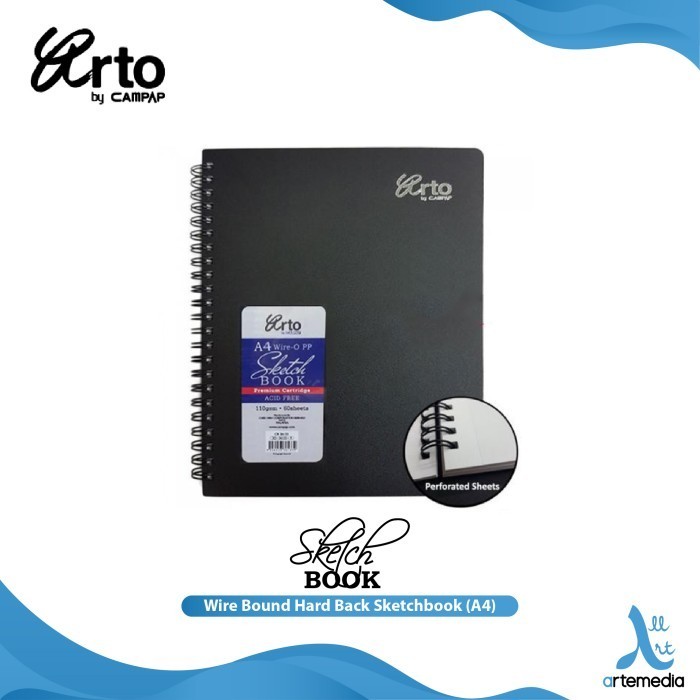 

Buku Sketsa Arto A4 Wire Bound Hard Back Sketchbook -Anza Wahda