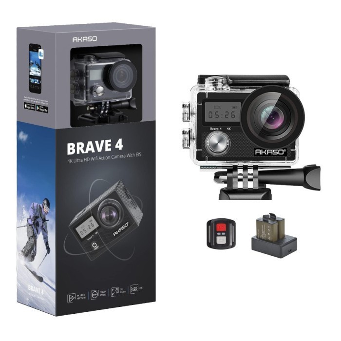 Action Camera Akaso Brave 4 Bundle + Mic + 64Gb