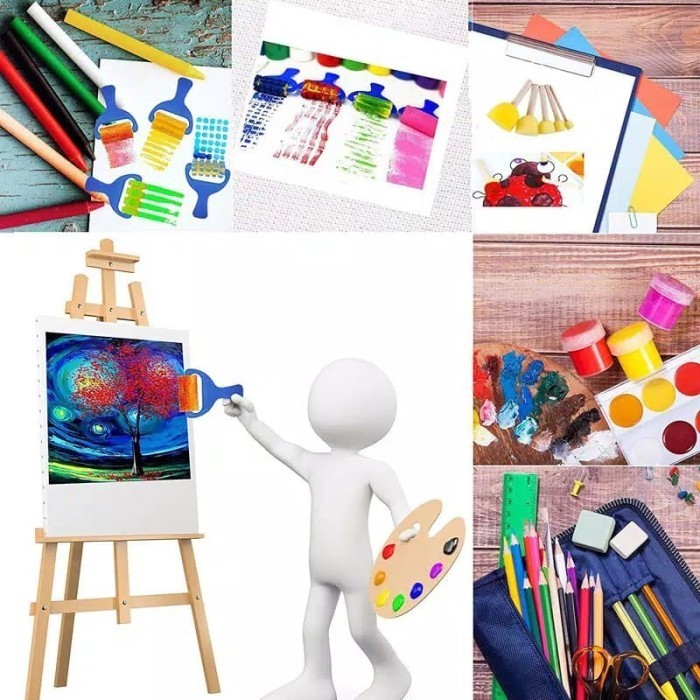 

Mainan Edukasi Anak 39Pcs Peralatankuas Lukis Diy Sponge Printing -Anza Wahda