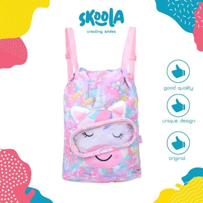 Skoola Tas Ransel Serut Renang Anak Perempuan Unicorn Mermaid - Jolla