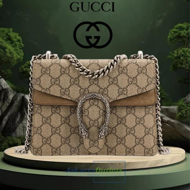 【100% Original】tas gucci wanita Gucci Dionysus gg small shoulder bag mini bag Tas selempang bahu 400