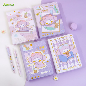 

Magnetic Notebook Diary Purple Doll / Buku Agenda Jurnal Lucu
