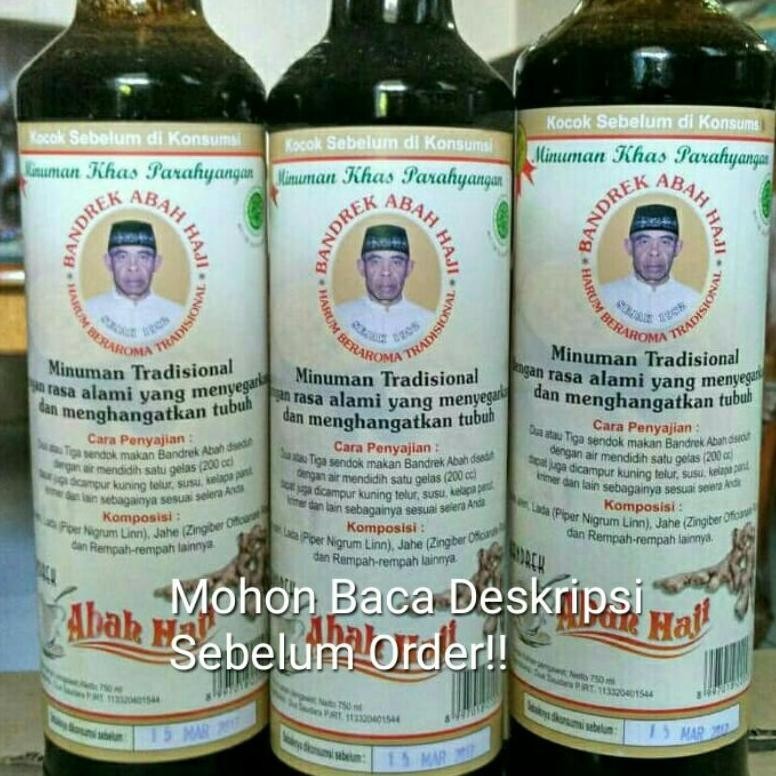 

Bandrek Abah Haji Kemasan Botol Khas Ciwidey Bandung Jawa Barat