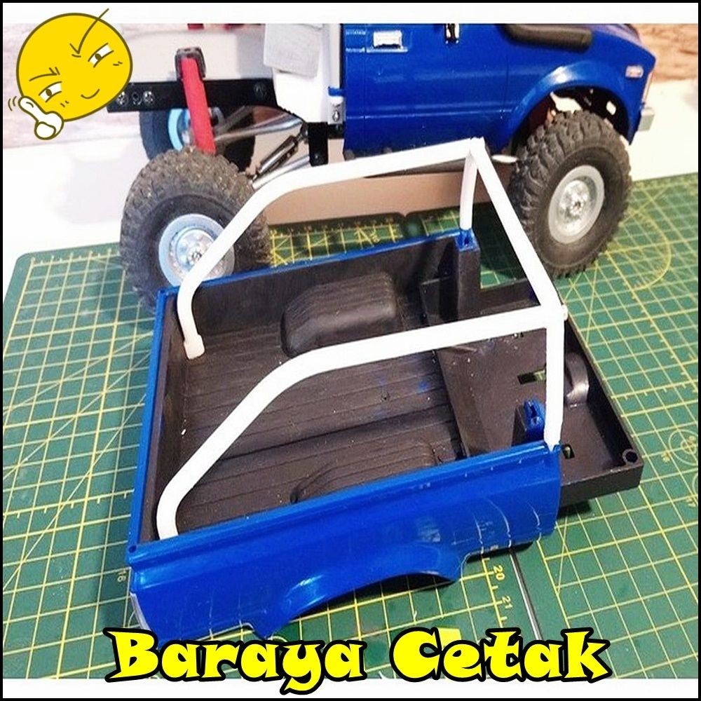 RC Roll Bar Toyota Hilux Box Mounted WPL C24 3D Print Aksesoris Mainan RC c14 c24 c44 c34 d90 d99 b1