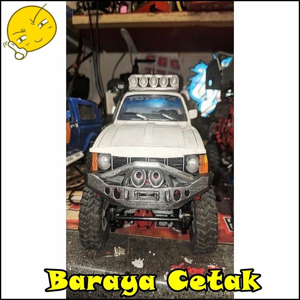 RC Bumper Depan WPL C14 Rock Smasher Bumper Short 3D Print Aksesoris Mainan RC c14 c24 c44 c34 d90 d
