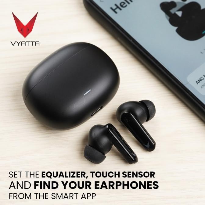 TERBARU VYATTA AIRBOOM ANC S TWS BLUETOOTH HEADSET EARPHONE CUSTOM EQ 
