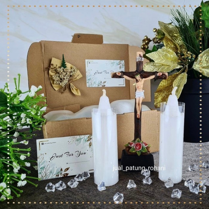 Aba Set Hadiah Hampers Gift Box Souvenir Salib Duduk Katolik