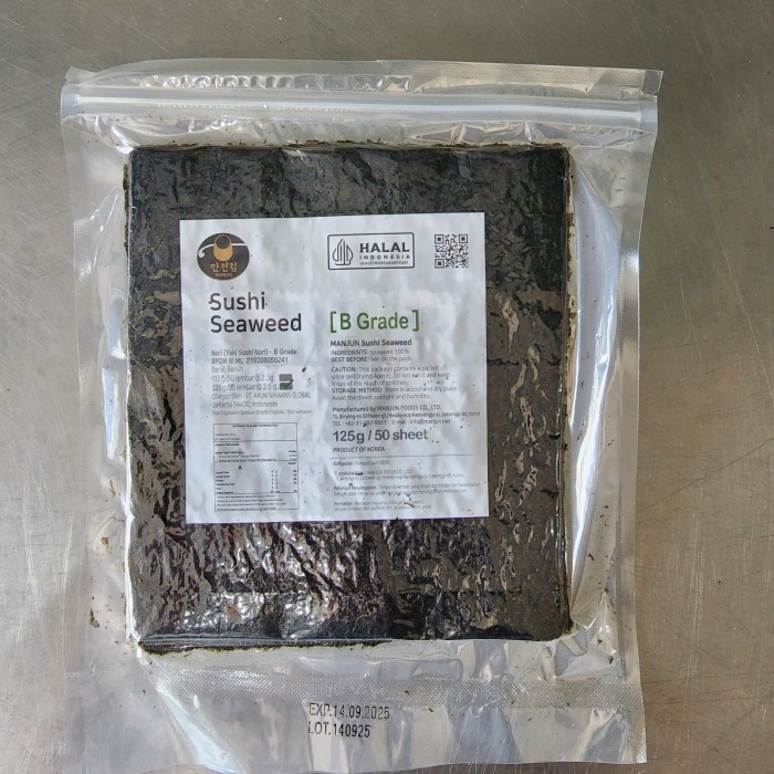 

Manjun Yaki Sushi N Rumput Laut Seaweed 50 Sheet