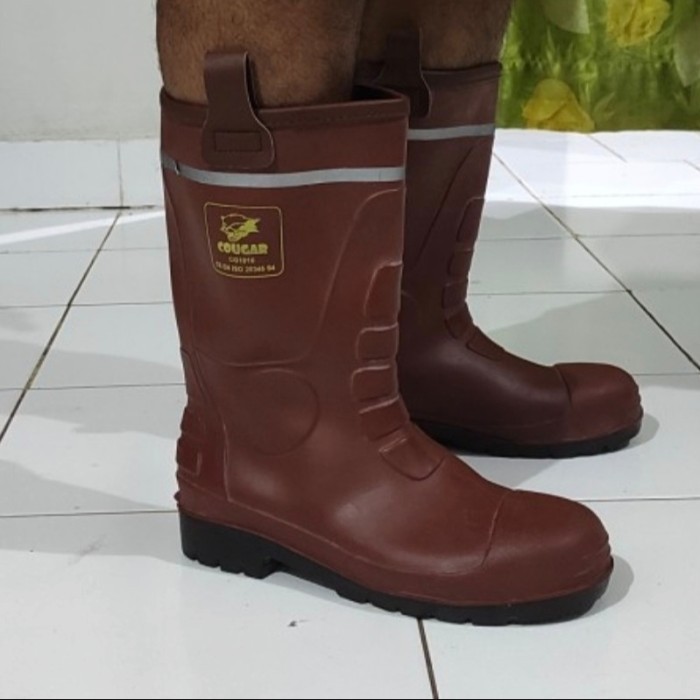 SEPATU SAFETY BOOTS COUGAR BROWN / SEPATU BOOT SAFETY COKLAT COUGAR