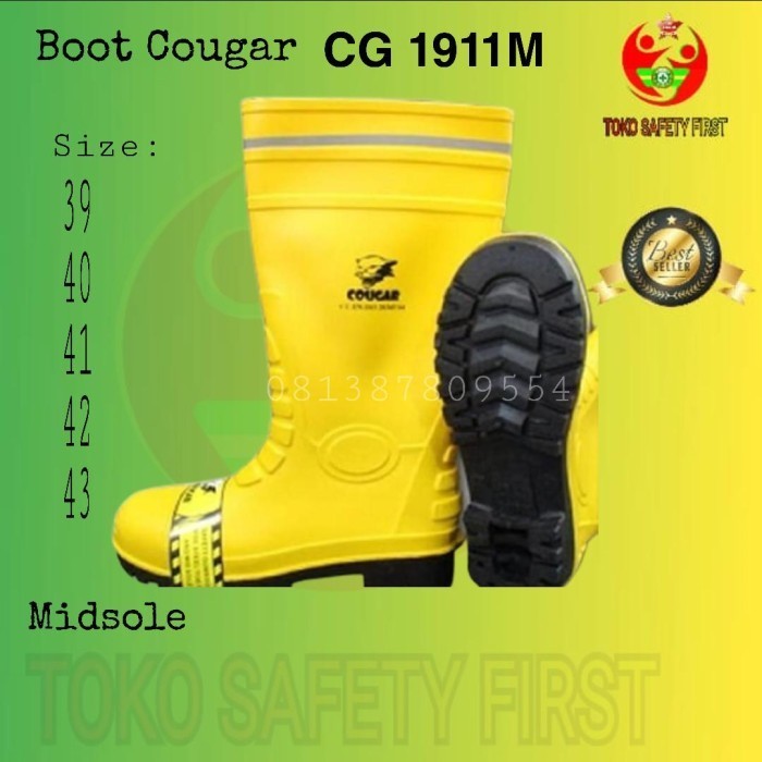 SEPATU BOOT SAFETY COGARD GUMBOOT CG 1911M YELLOW